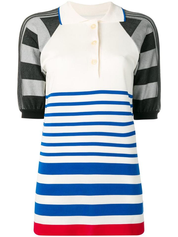 Sonia Rykiel Striped Polo Shirt - White