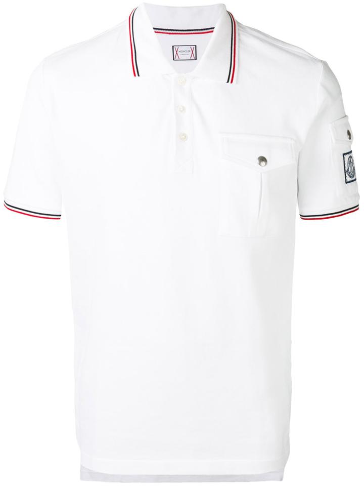 Moncler Gamme Bleu - Contrast Piping Polo Shirt - Men - Cotton - M, White, Cotton