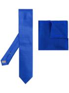 Canali Textured Tie Set - Blue