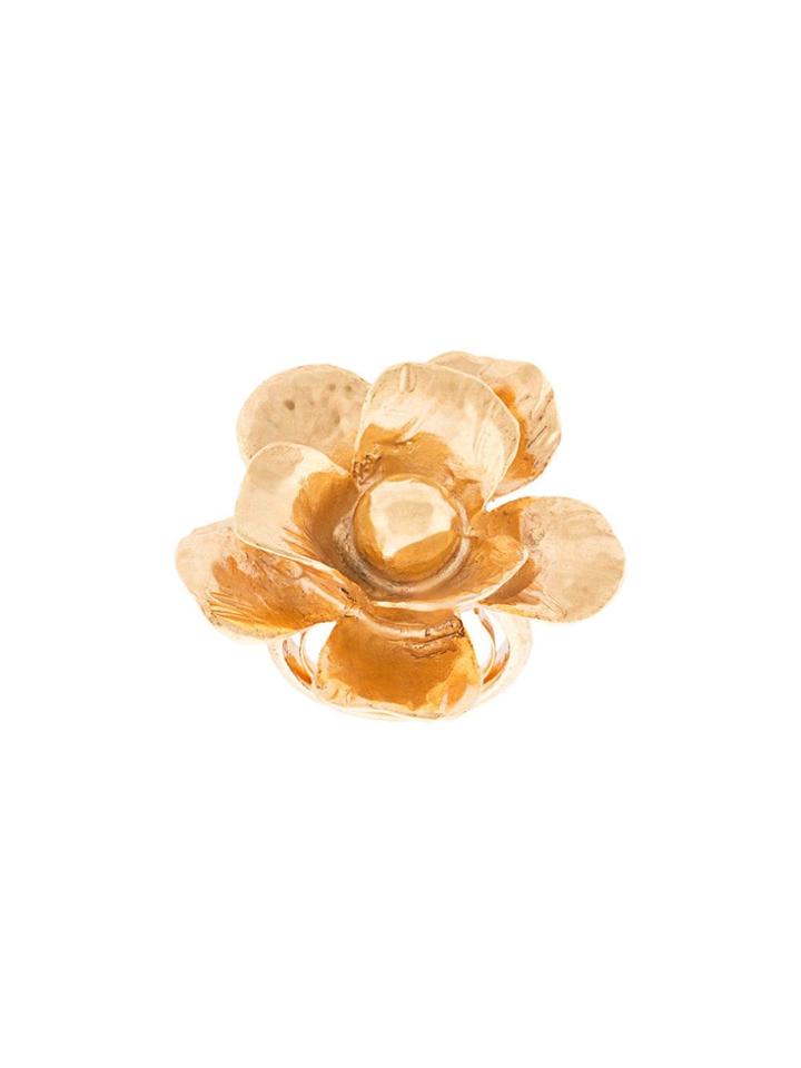 Oscar De La Renta Bold Flower Ring - Metallic