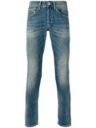 Dondup Folded Hem Denim Skinny Jeans, Men's, Size: 36, Blue, Cotton/polyester