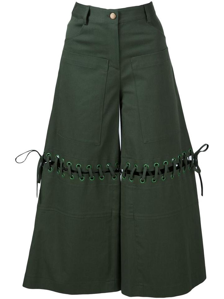 Rosie Assoulin Lace-up Cropped Trousers
