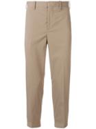 Neil Barrett Cropped Button Cuff Trousers - Neutrals
