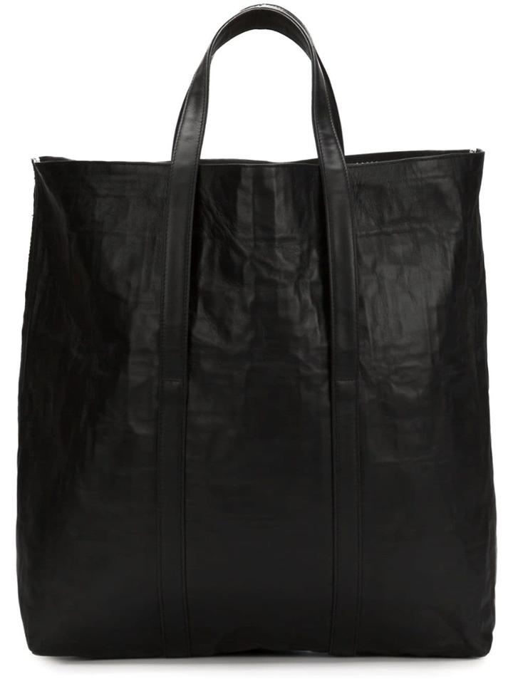 Zilla Large Leather Shopper - Black