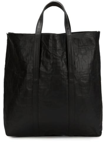Zilla Large Leather Shopper - Black