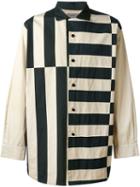 Yohji Yamamoto Vintage Oversized Striped Shirt, Men's, Size: M, Nude/neutrals