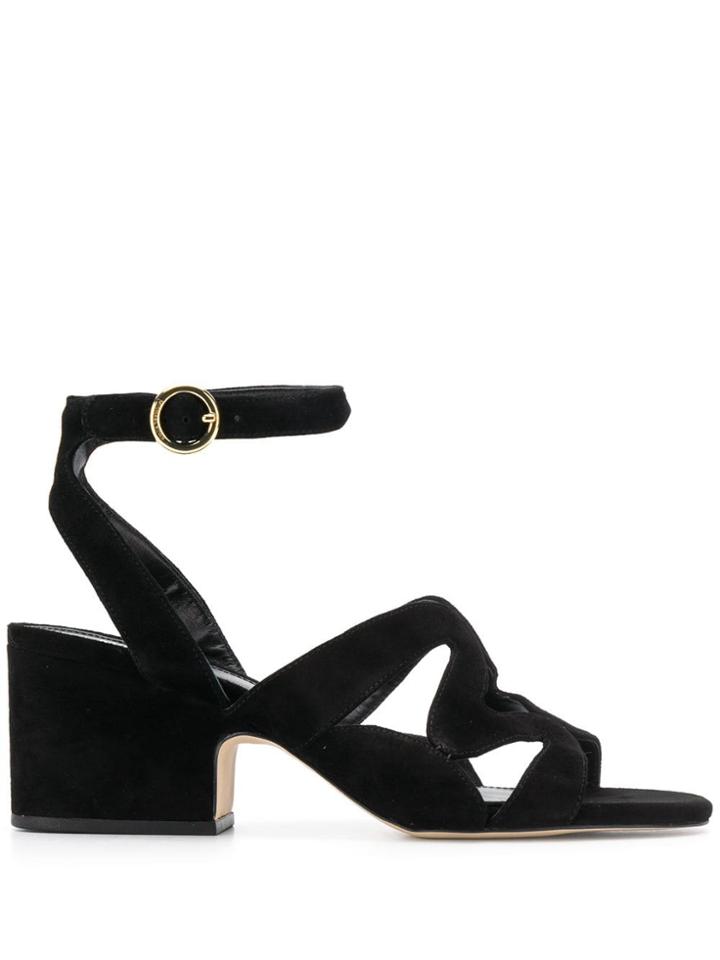 Michael Michael Kors Block Heel Sandals - Black