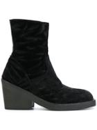 Ann Demeulemeester Chunky Heel Ankle Boots - Black