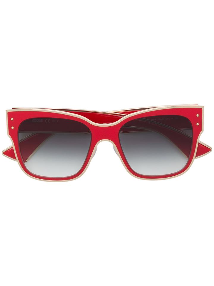 Moschino Eyewear Square Shaped Sunglasses - Red