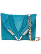 Elena Ghisellini Stitch Detail Crossbody Bag - Blue