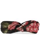 Ingie Paris Floral Ruched Headband - Black