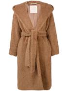 's Max Mara Hooded Teddy Coat - Brown