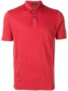 Zanone Chest Pocket Polo Shirt - Red