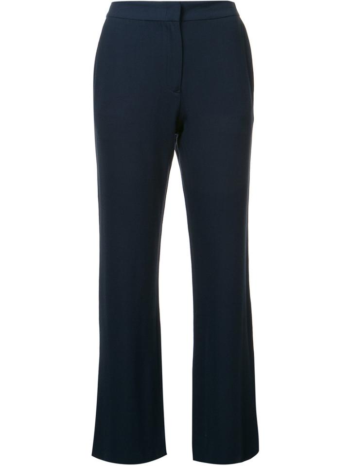 Jenni Kayne High-rise Cropped Trousers, Size: 0, Blue, Viscose/spandex/elastane