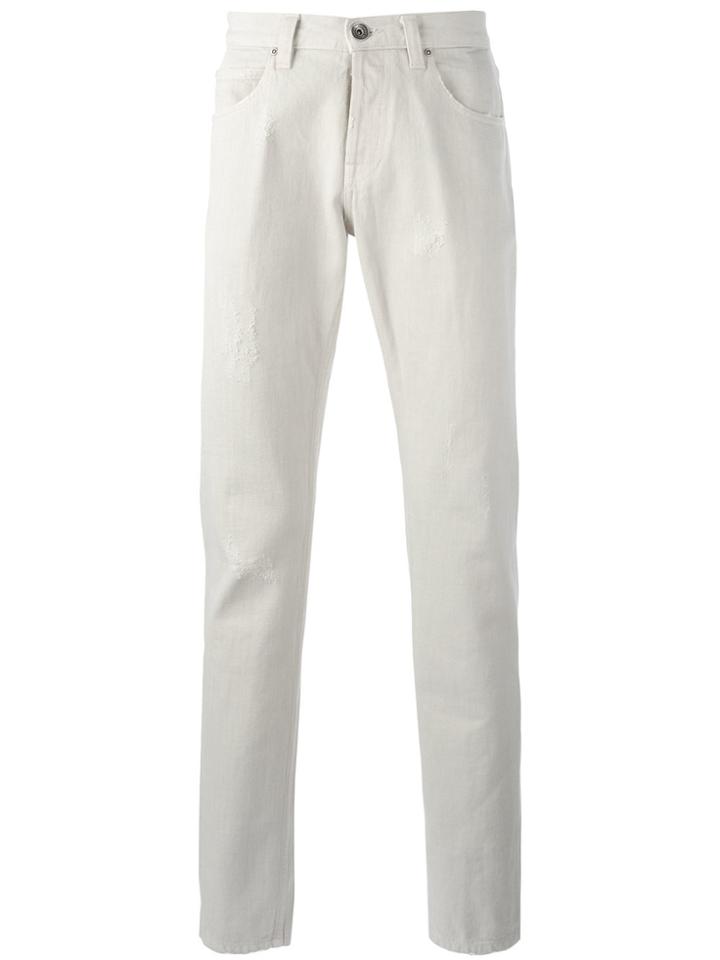 Eleventy Classic Straight Trousers - Nude & Neutrals