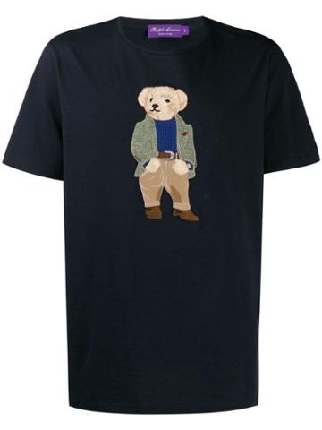 Ralph Lauren Purple Label Embroidered Teddybear Logo T-shirt - Blue