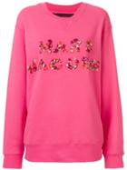 Marc Jacobs Bead Embroidered Logo Sweatshirt - Pink & Purple