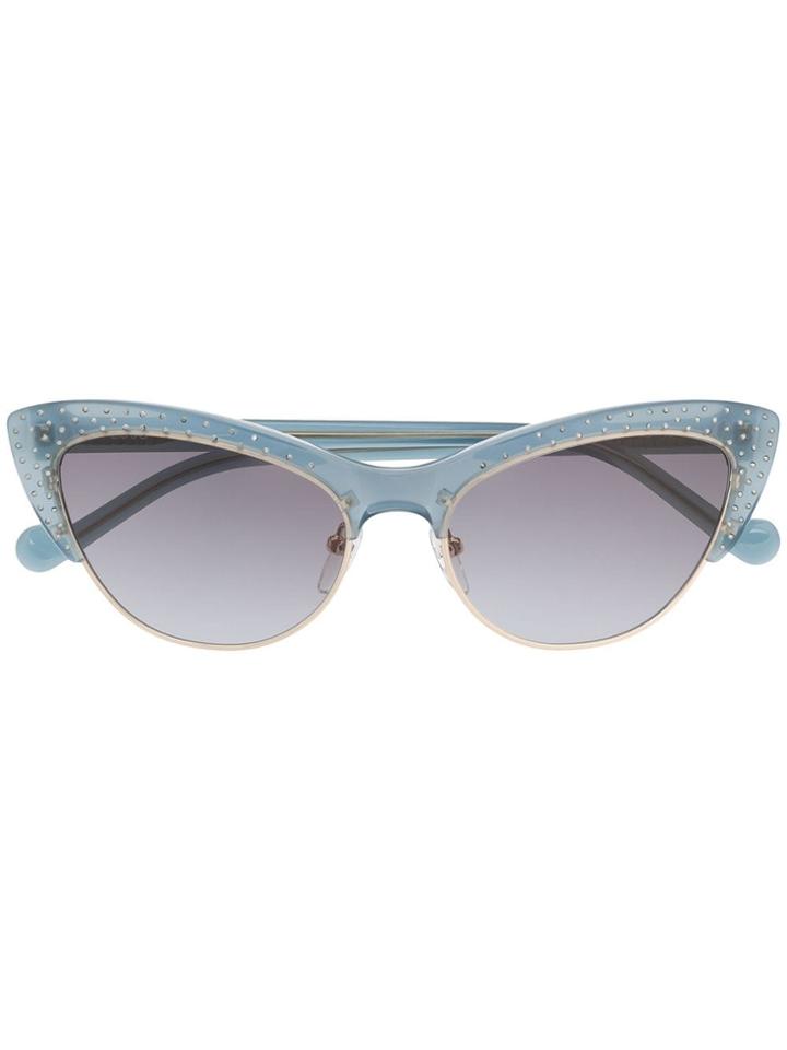 Liu Jo Cat Eye Micro-stud Sunglasses - Blue