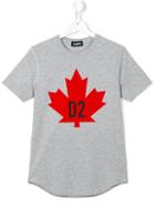 Dsquared2 Kids Maple Leaf T-shirt, Boy's, Size: 16 Yrs, Grey
