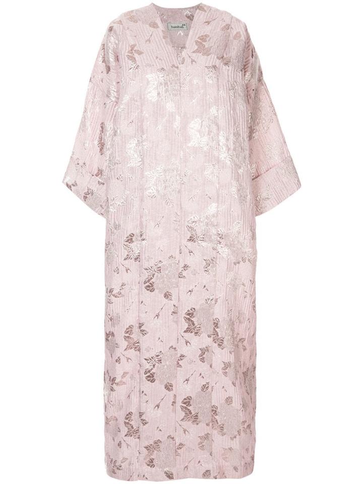Bambah Petunia Floral Kaftan Dress - Pink