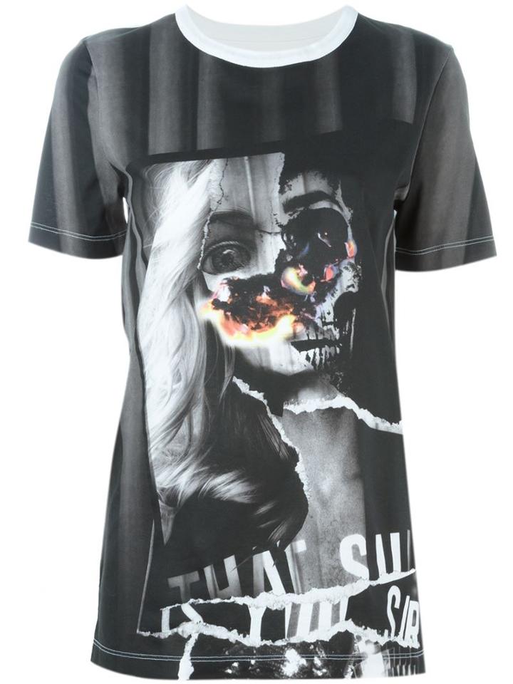 Maison Margiela Collage Print T-shirt, Women's, Size: Xs, White, Cotton
