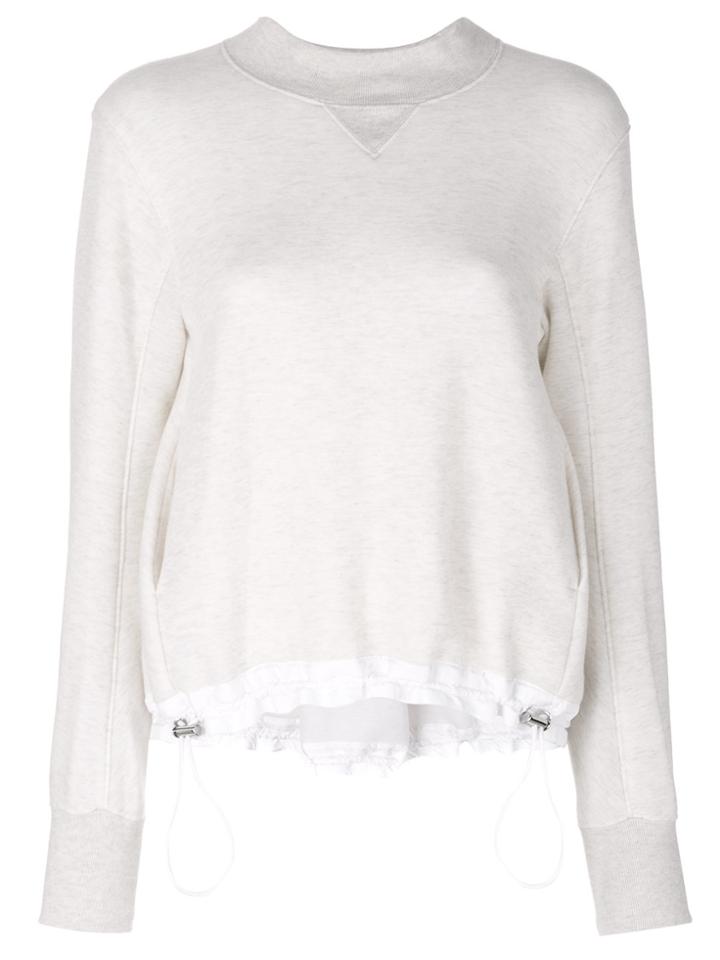 Sacai Turtle Neck Sweatshirt - Nude & Neutrals