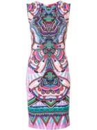 Roberto Cavalli Abstract Print Shift Dress, Women's, Size: 48, Spandex/elastane/viscose