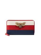 Gucci Queen Margaret Leather Zip Around Wallet - Red
