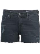 Ag Jeans Distressed Shorts, Women's, Size: 26, Black, Cotton