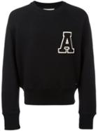 Ami Alexandre Mattiussi - Varsity 'a' Patch Sweatshirt - Men - Wool - Xl, Black, Wool