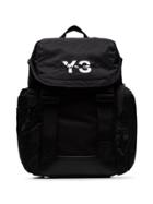 Y-3 Black Mobility Logo Print Backpack
