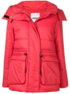 Yves Salomon Hooded Padded Jacket - Red