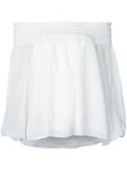 Estnation - Off-shoulder Slouch Blouse - Women - Rayon - 38, White, Rayon