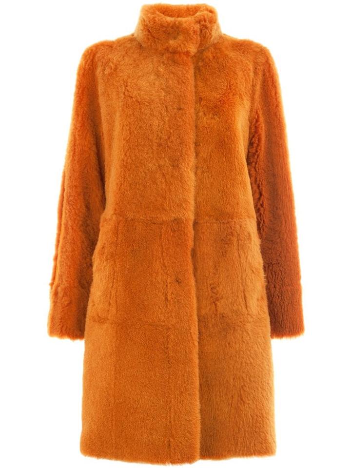 Drome Reversible Band Collar Coat - Yellow
