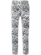 Philipp Plein - Straight Leg Leopard Print Jeans - Women - Cotton/polyester/spandex/elastane - 28, Nude/neutrals, Cotton/polyester/spandex/elastane