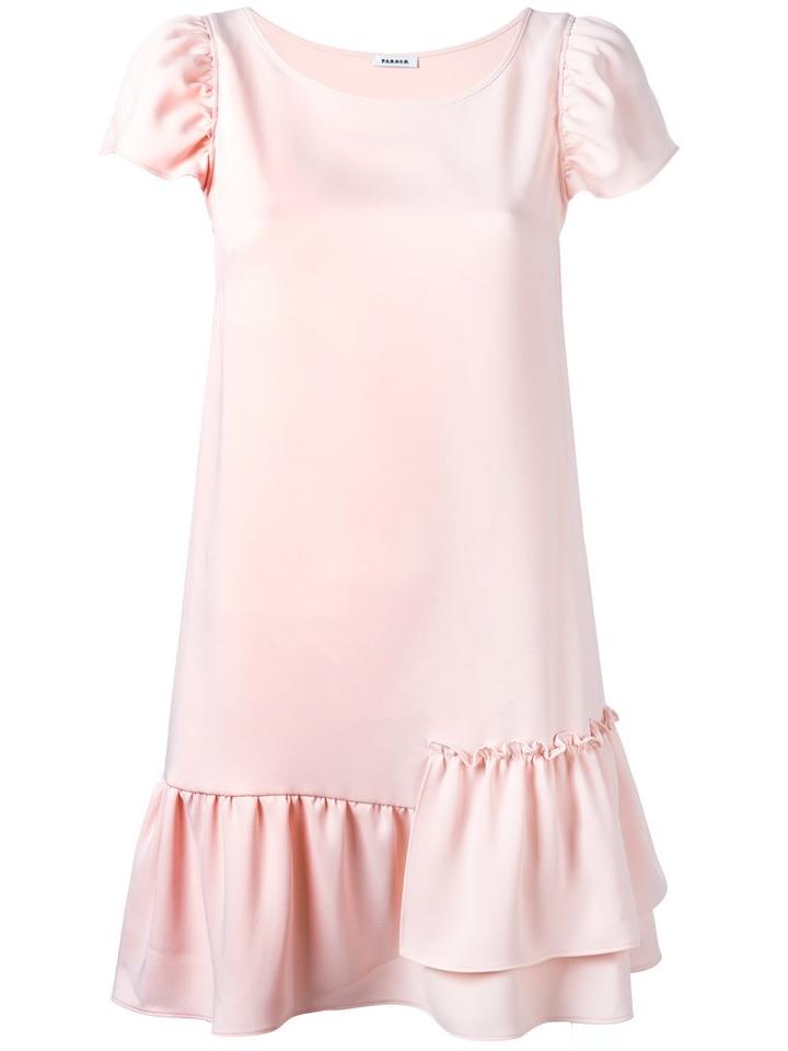 P.a.r.o.s.h. Asymmetric Hem Mini Skirt, Women's, Pink/purple, Polyester