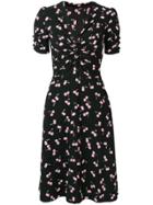 Miu Miu Cherry Print Dress - Black