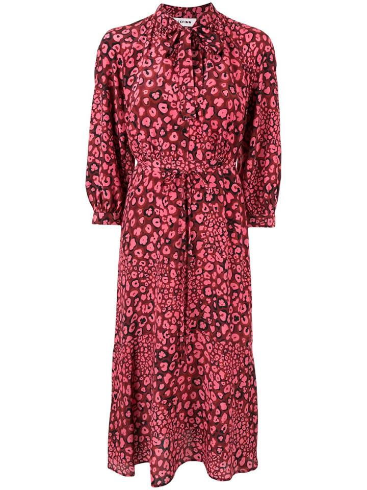 Cefinn Leopard Print Buttoned Dress - Pink