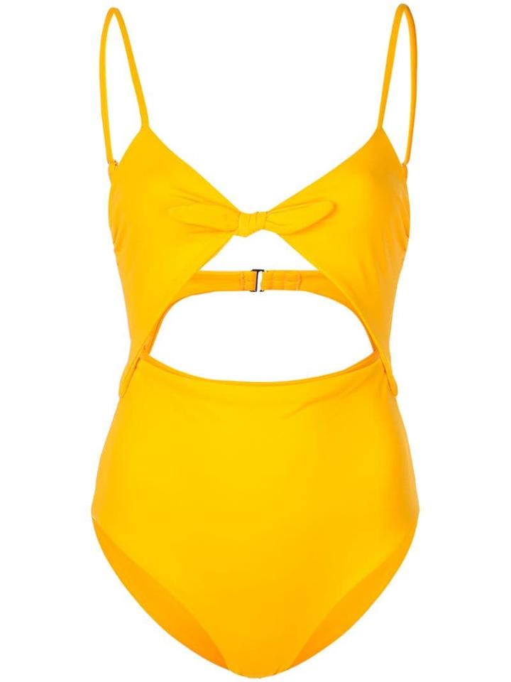 Mara Hoffman Kia Tie Front One Piece - Yellow