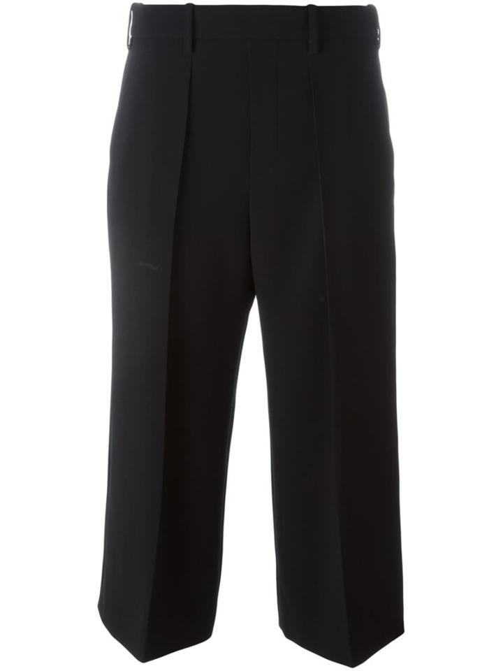 Neil Barrett Cropped Tailored Trousers, Women's, Size: 42, Black, Polyester/triacetate/cotton