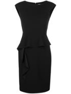 Dkny Ruffle Sleeve-less Dress - Black
