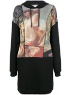 Mcq Alexander Mcqueen Paint Hooded Dress - Black