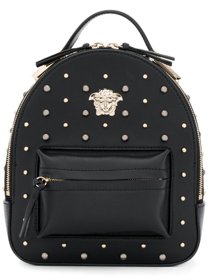 Versace Studded Medusa Backpack - Black