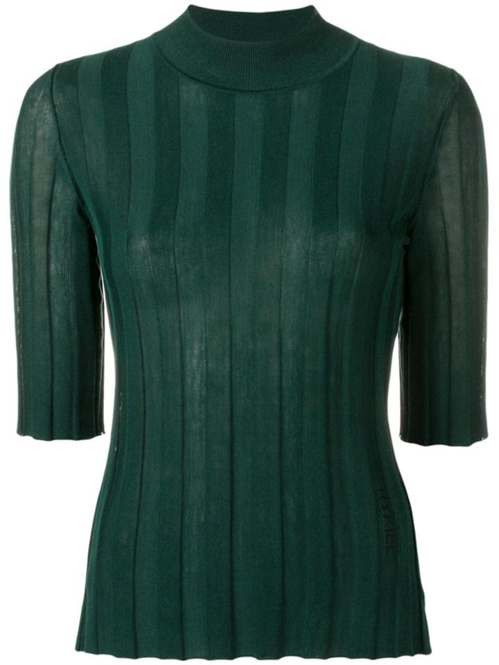 Sonia Rykiel Fitted Ribbed Jumper - Green