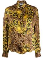 Versace Jeans Couture Leopard Print Shirt - Yellow