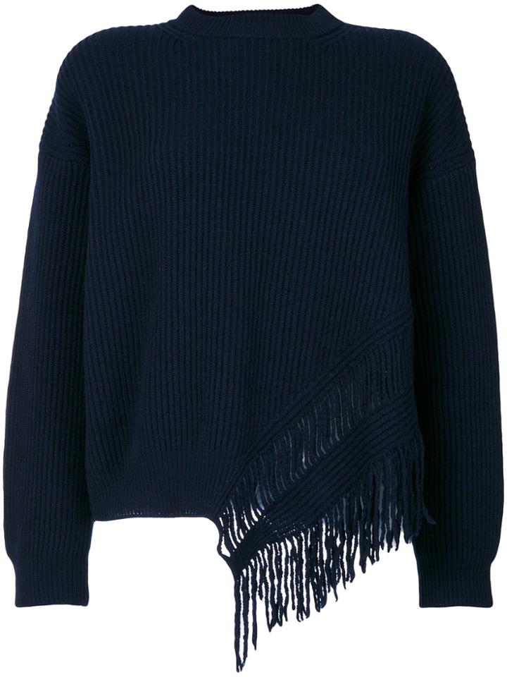 Stella Mccartney Knit Fringed Top - Blue