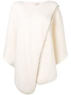 Genny Asymmetric Knitted Top - White