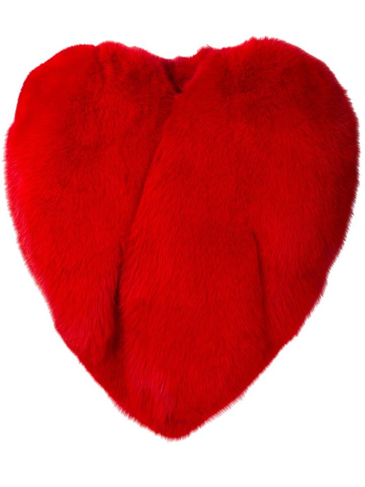 Saint Laurent Heart Shaped Cape - Red