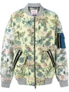 Marna Ro - Floral Bomber Jacket - Men - Cotton/polyester/other Fibers - M, Yellow/orange, Cotton/polyester/other Fibers