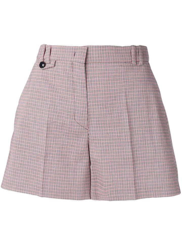 Pinko Houndstooth Shorts - White